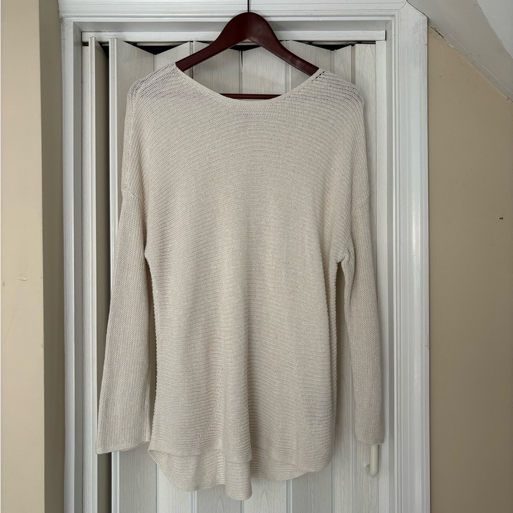 NIC+ZOE Cream Crew Neck Sweater